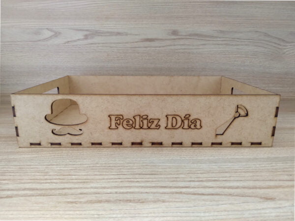 Bandeja de MDF Feliz Día de 30 x 18 cm